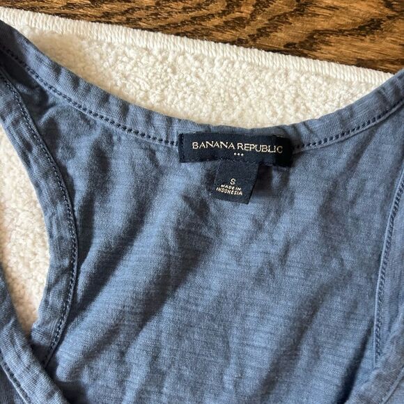 Banana Republic Navy Ruffle Hem Tank Top Dress - Picture 3 of 4